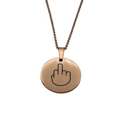 Middle Finger Circle Necklace