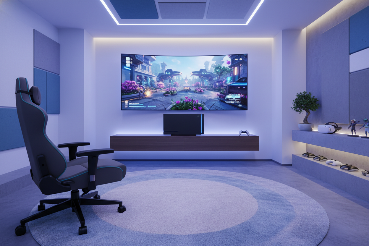 Modern Game console in a nice modern game room