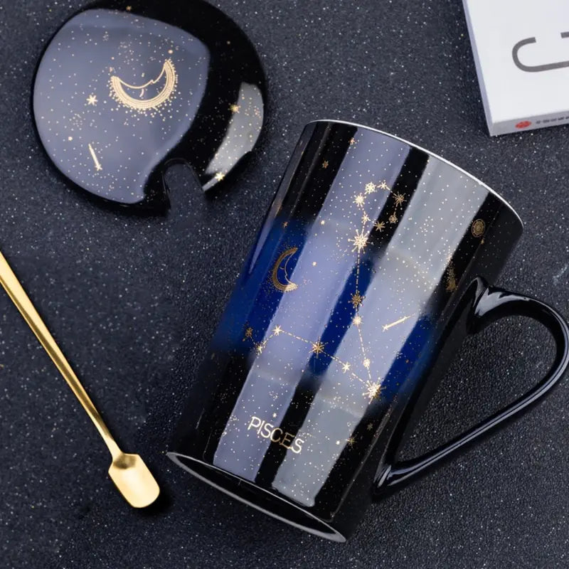 12 Constellations Creative Mug w/ Spoon