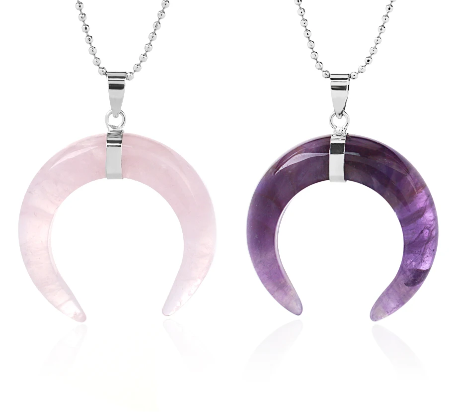 Crystal Crescent Moon Necklaces