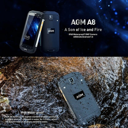 AGM A8 Triple Proofing Phone, 4GB+64GB, EU Version 4050mAh Battery,