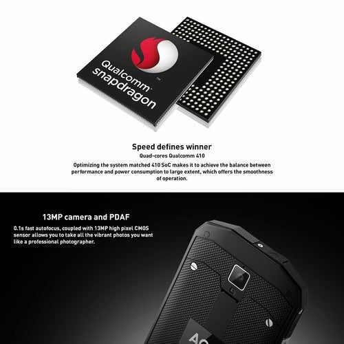 AGM A8 Triple Proofing Phone, 4GB+64GB, EU Version 4050mAh Battery,