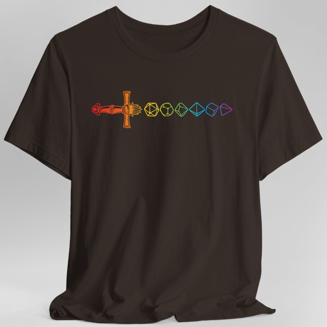 Rainbow Dice Sword T-Shirt