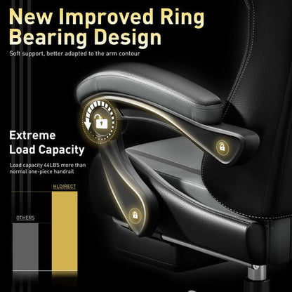 Gaming Chair with Pocket Spring Cushion, Video Game Chair, Gaming Computer Chair