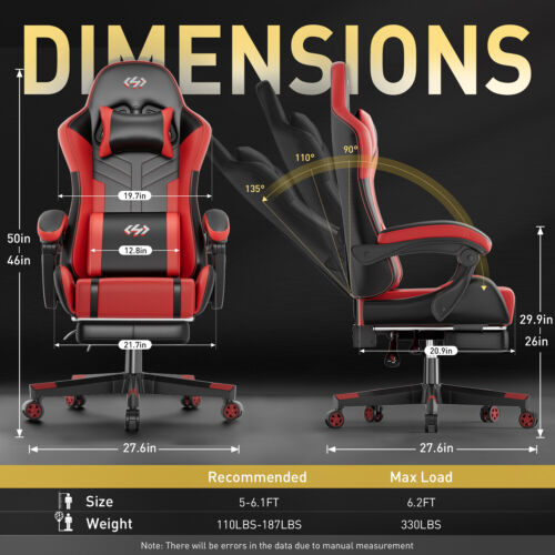 Premium Gaming Chair with Pocket Spring Cushion