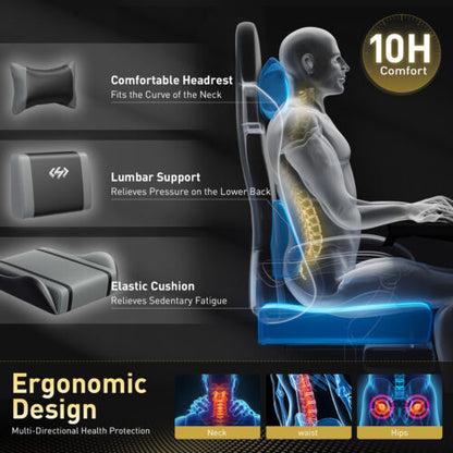 Gaming Chair with Pocket Spring Cushion, Video Game Chair, Gaming Computer Chair