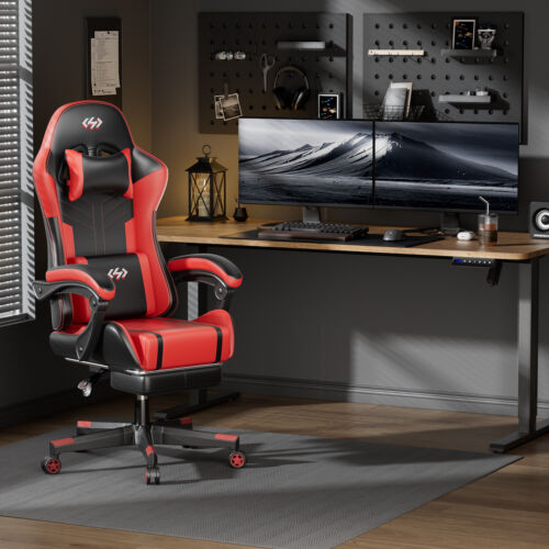 Gaming Chair with Pocket Spring Cushion, Video Game Chair, Gaming Computer Chair
