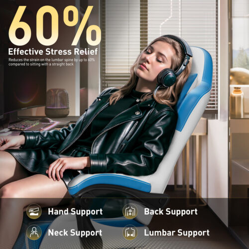 Gaming Chair with Pocket Spring Cushion, Video Game Chair, Gaming Computer Chair