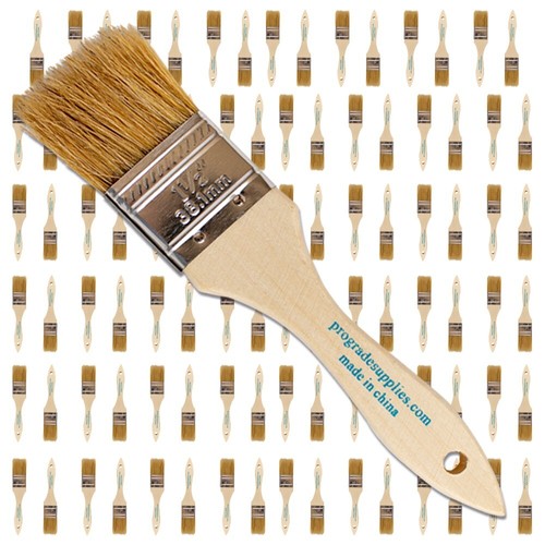 96Pk - 1.5" Chip Brushes for Paints, Stains, Varnishes, Glues & Gesso