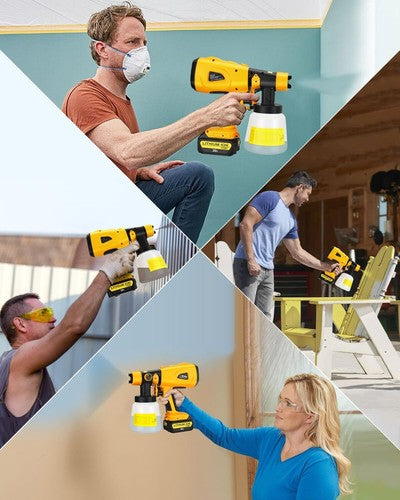 Cordless Electric Spray Gun Portable Paint Sprayer House Painter for Dewalt 20V