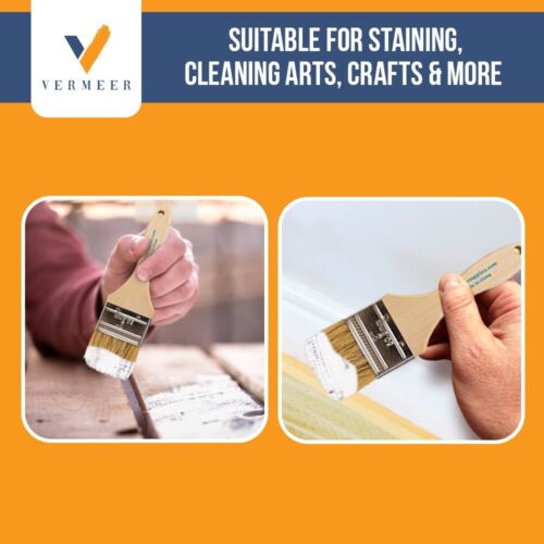 24Pk - 2.5" Chip Brushes for Paints, Stains, Varnishes, Glues & Gesso