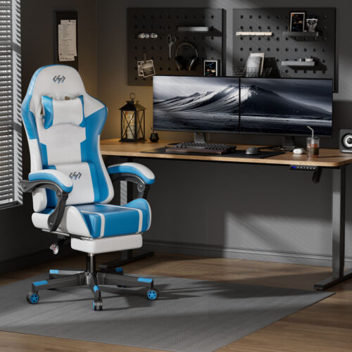 Gaming Chair with Pocket Spring Cushion, Video Game Chair, Gaming Computer Chair