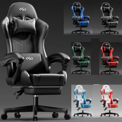 Gaming Chair with Pocket Spring Cushion, Video Game Chair, Gaming Computer Chair