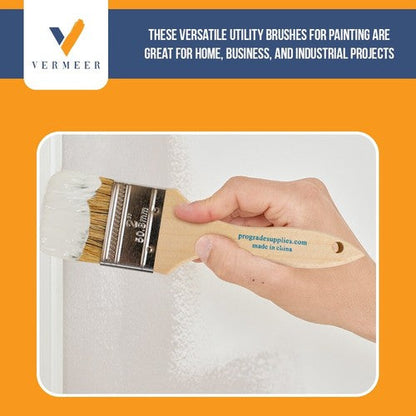 24Pk - 2.5" Chip Brushes for Paints, Stains, Varnishes, Glues & Gesso