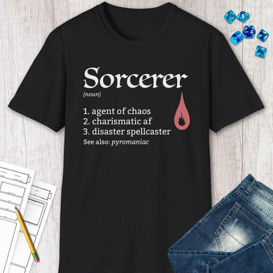 Sorcerer Class Definition D&D T-Shirt