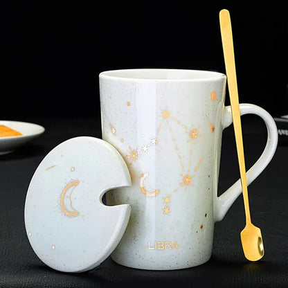 12 Constellations Creative Mug w/ Spoon