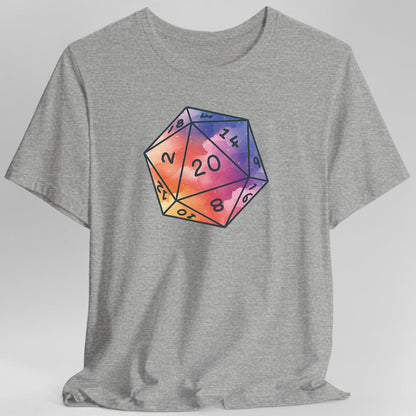 Watercolor Clouds D20 Dice Shirt