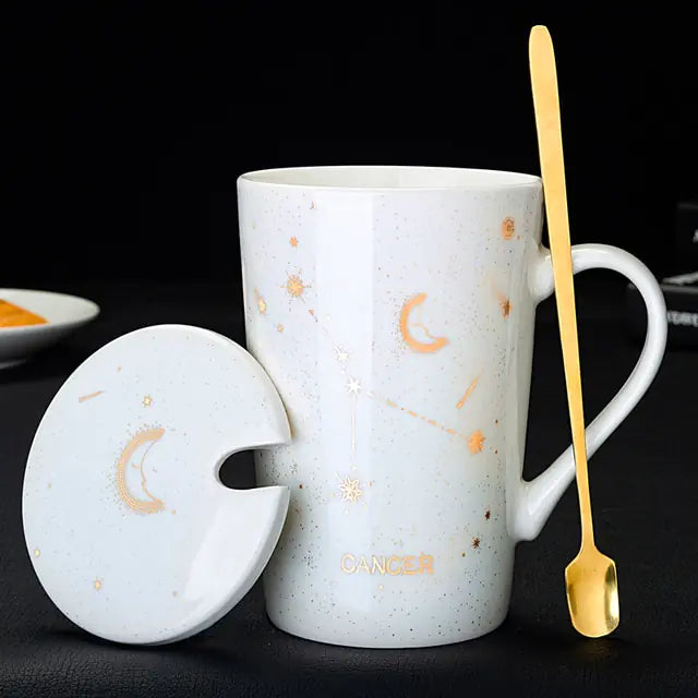 12 Constellations Creative Mug w/ Spoon